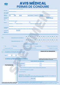 Cerfa 14880*02 - Avis m&eacute;dical pour le permis de conduire
